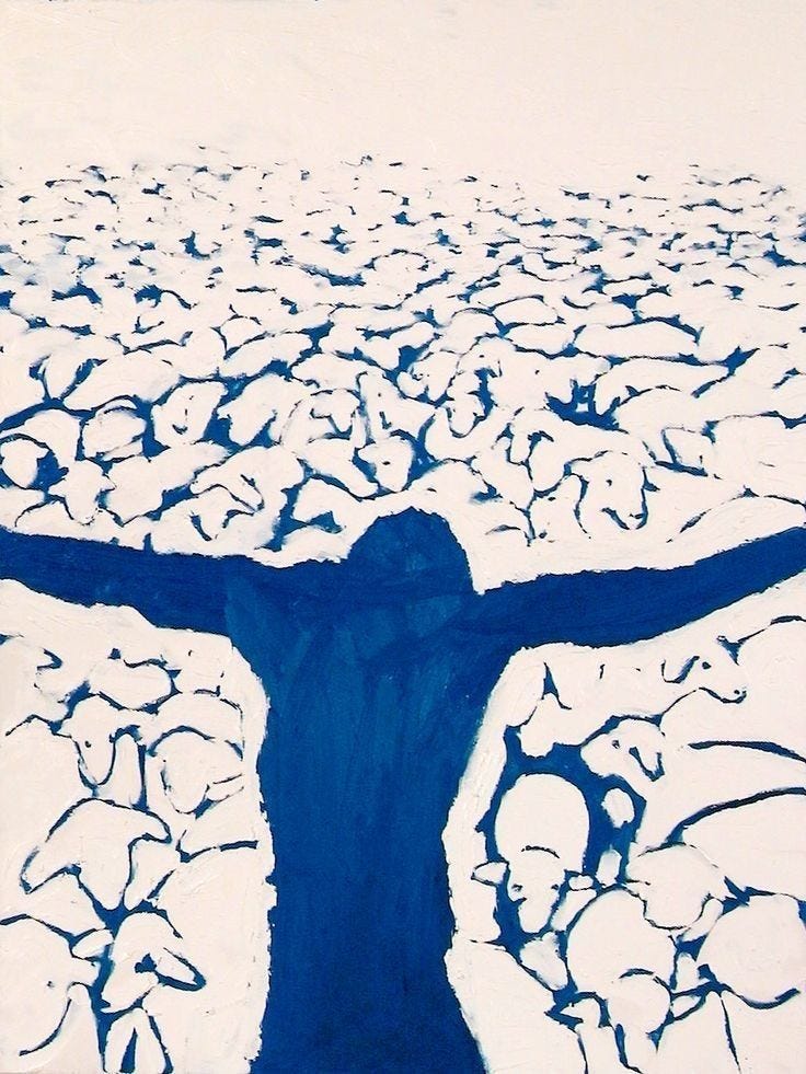 This may contain: an image of a man with his arms spread out in the middle of some ice This may contain: an image of a man with his arms spread out in the middle of some ice