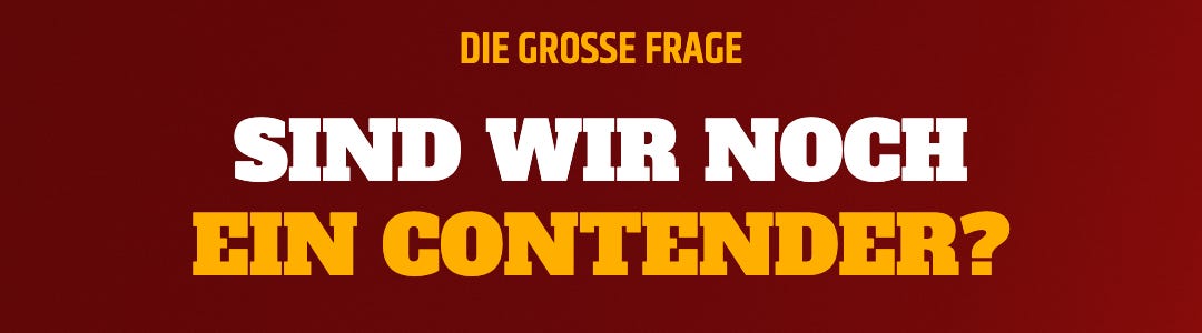 Sind wir trotzdem noch ein Contender? Sind wir trotzdem noch ein Contender?