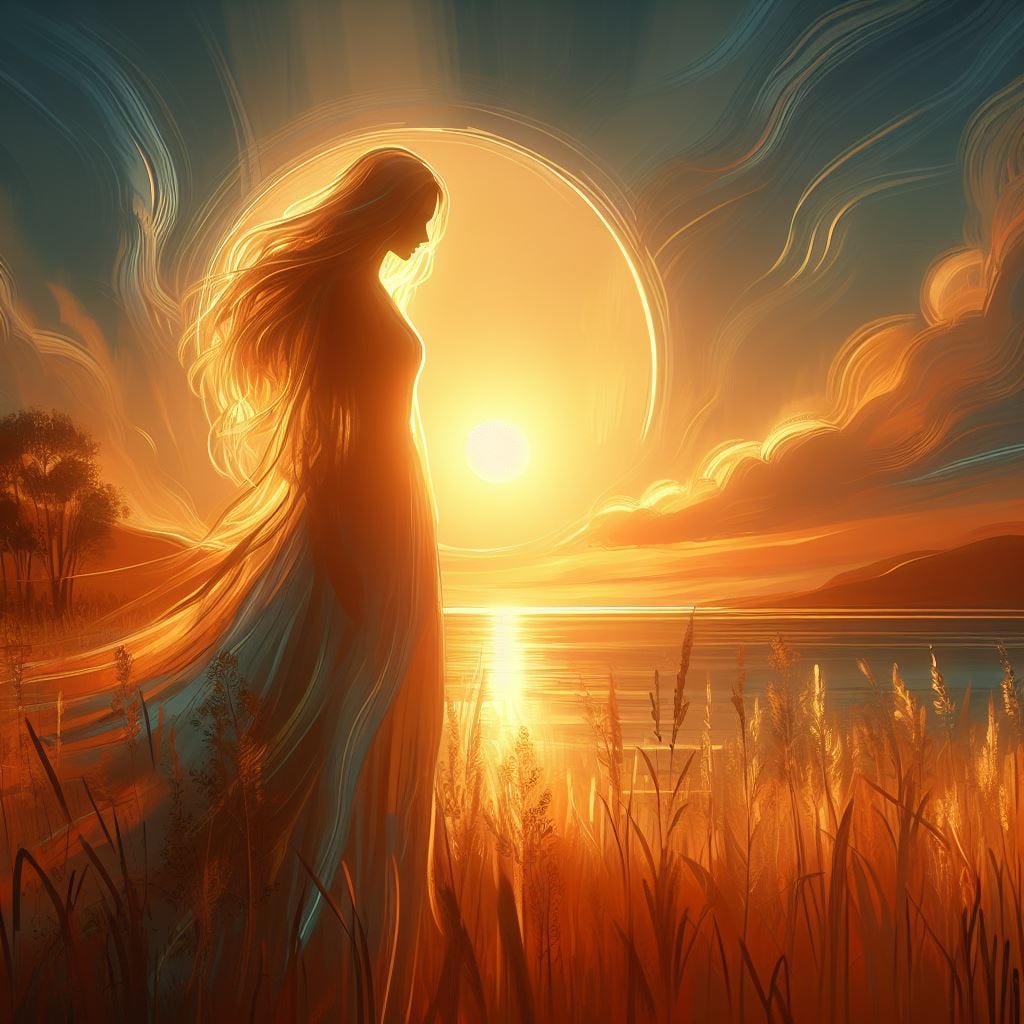 And so, as the sun dipped below the horizon, painting the sky with a breathtaking array of golden hues, Susan stood tall amidst the tranquil beauty of the evening.  Her presence, was a testament to the resilience inherent within our human spirit, as she radiated a quiet strength that echoed the transformative power of self-love.