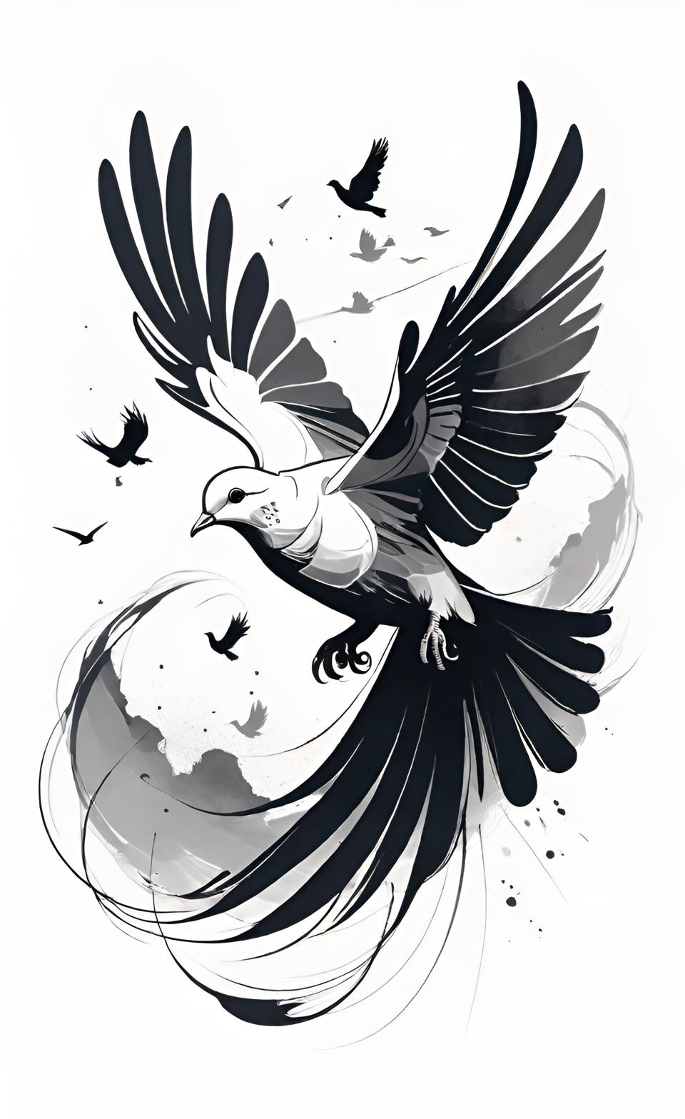 Dove Flying