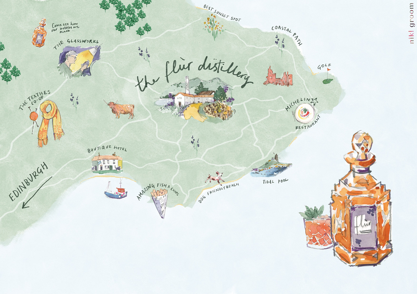 illustrated map