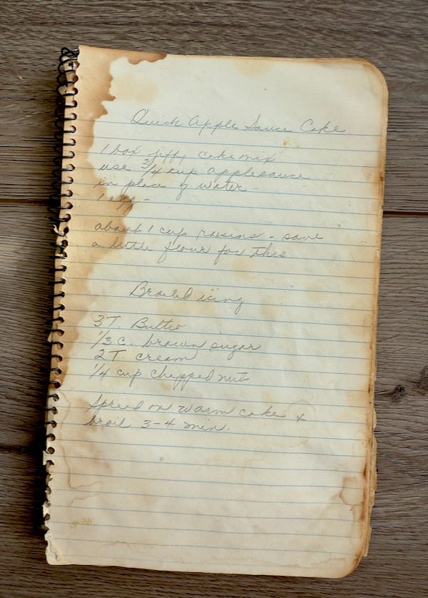 Quick Applesauce Cake recipe from recipe booket