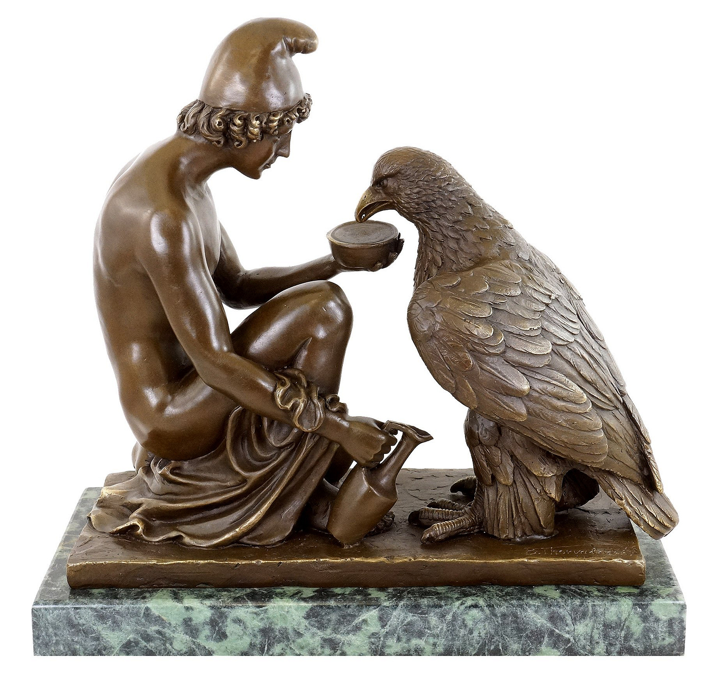 Amazon.com: Kunst & Ambiente Greek Mythology Statue - Ganymede - Watering  Zeus' Eagle - Bertel Thorvaldsen - Sculptures for Sale - Decorative  Figurine - Figure on Marble Base : Home & Kitchen