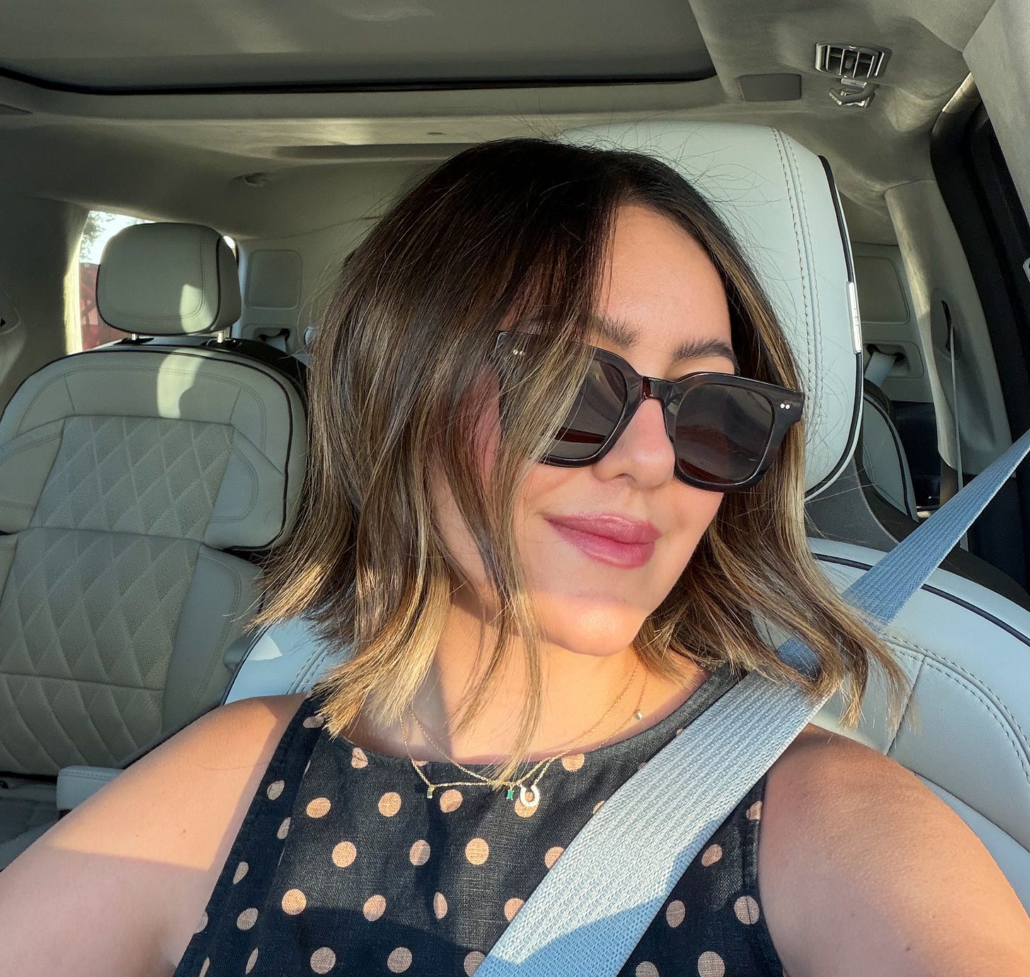 Erin wearing her Favorite Sunglasses.