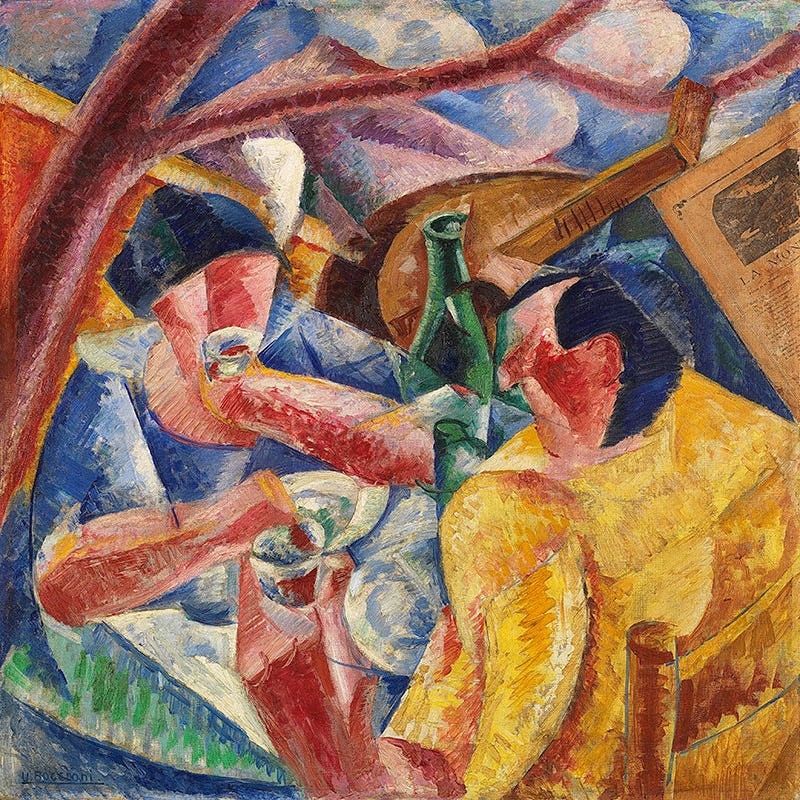 Umberto Boccioni - Sotto il Pergolato a Napoli - ART+PLUS vendita stampe su  tela, quadri e poster