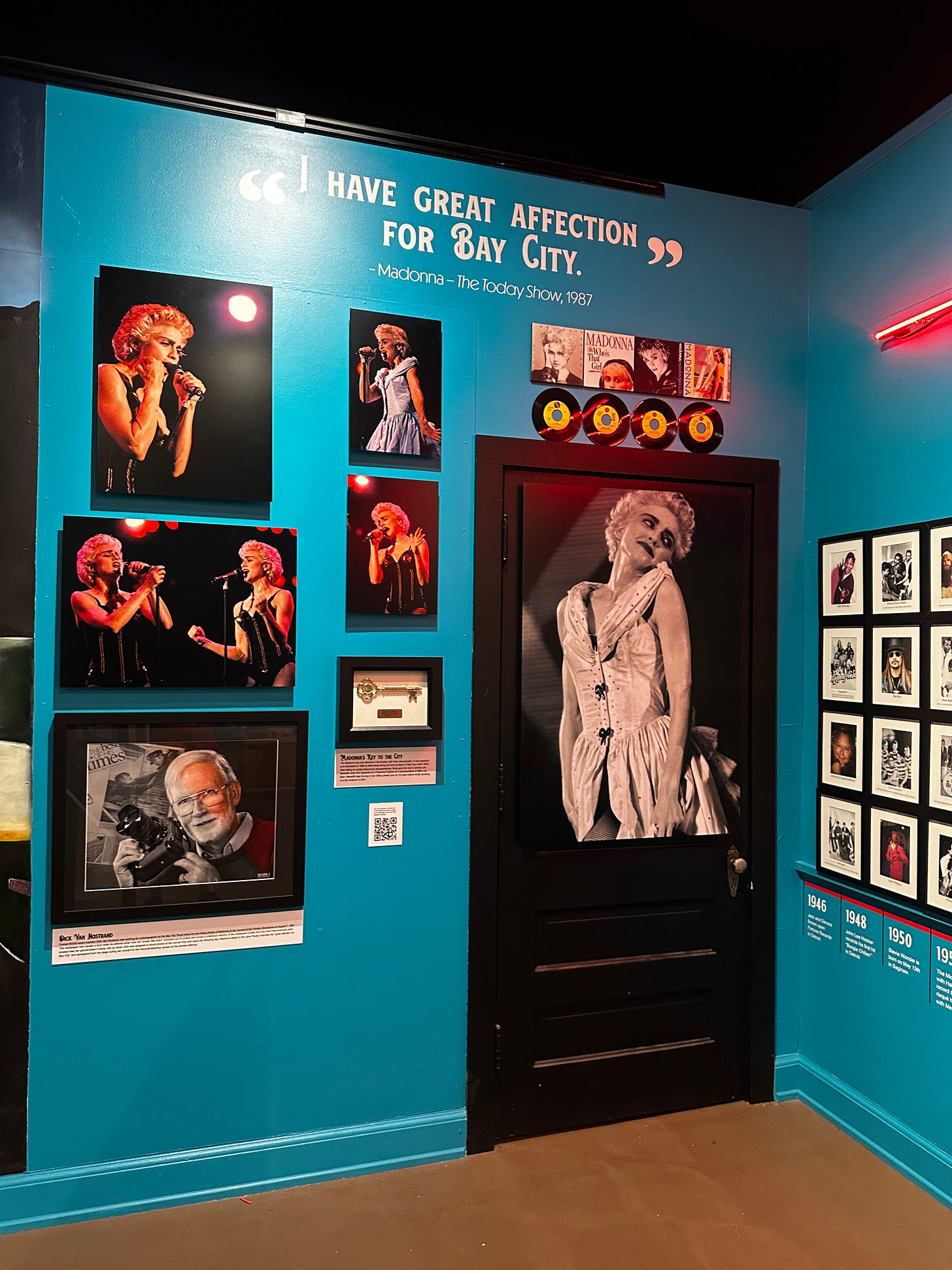 Bay County Historical Society - Music Hall of Fame Madonna section. Bay County Historical Society - Music Hall of Fame Madonna section.