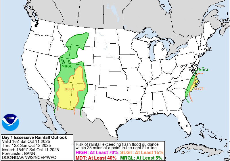 Day 1 Excessive Rainfall Forecast