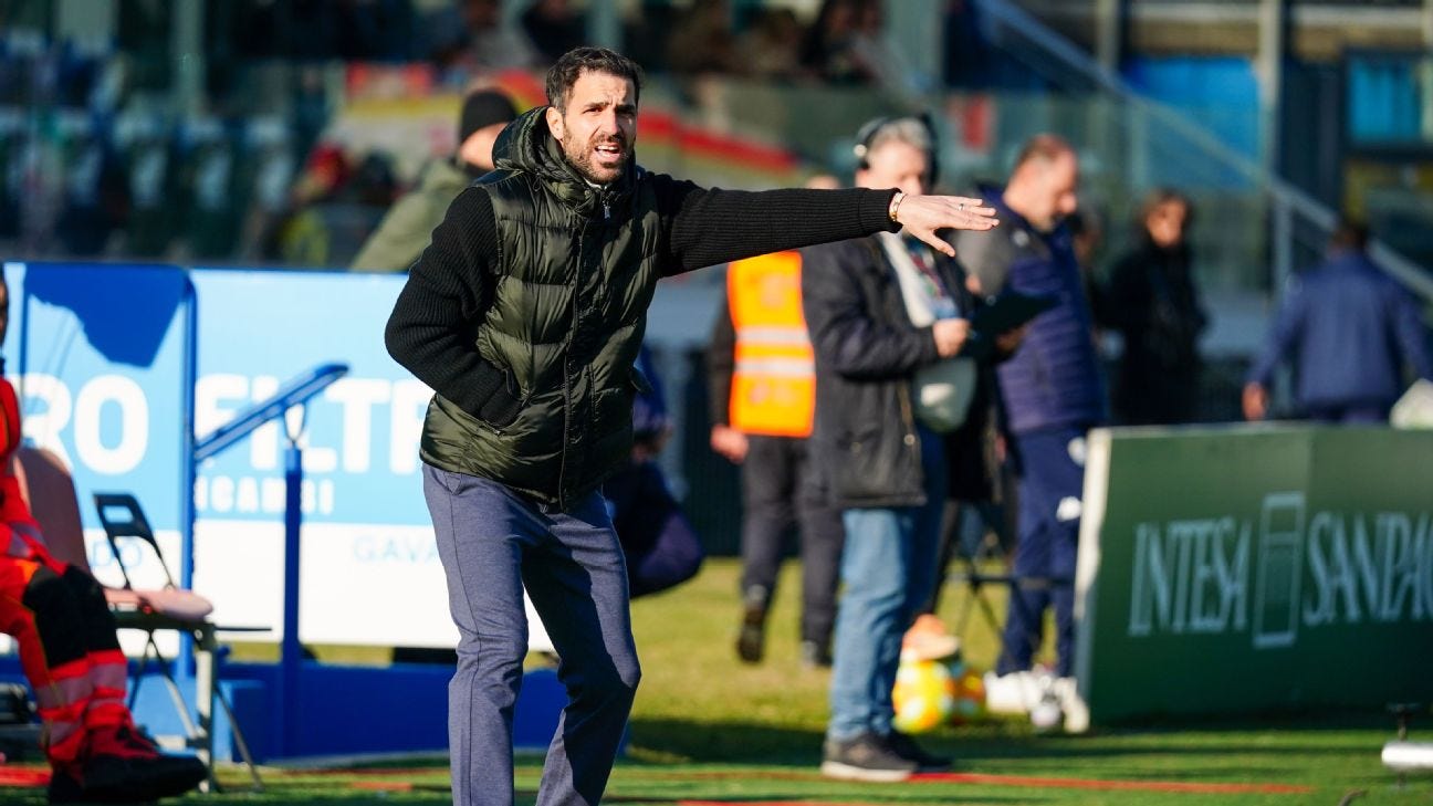 Fàbregas to step down as Como boss, coaching licence runs out - ESPN