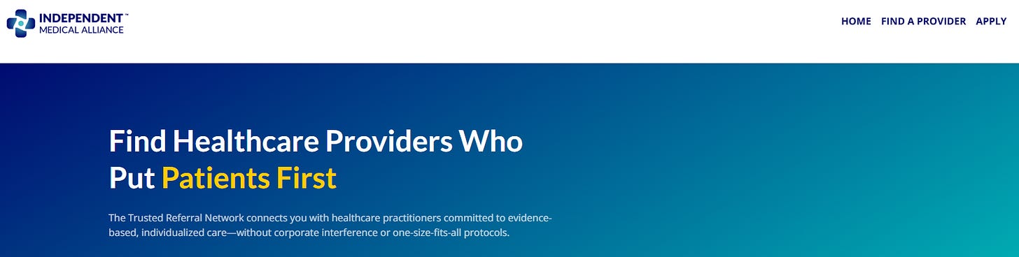 Independent Medical Alliance Provider Network Independent Medical Alliance Provider Network