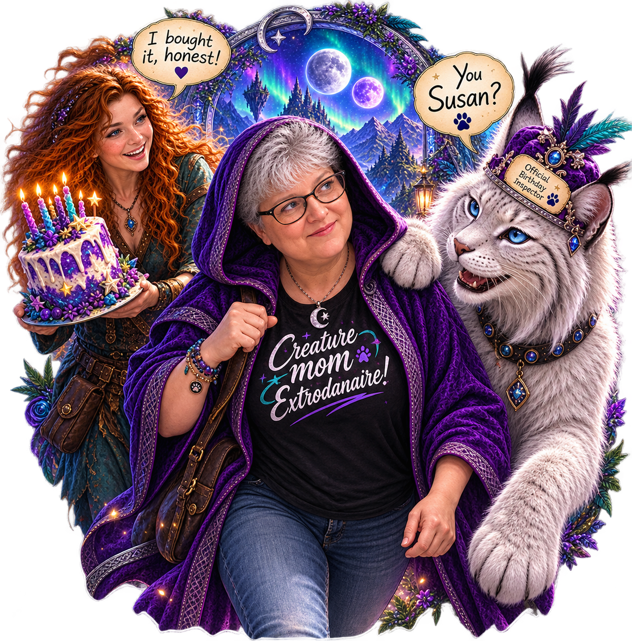 Author as Jynx makes sure its her. Angelika holding a birthday cake. Author as Jynx makes sure its her. Angelika holding a birthday cake.