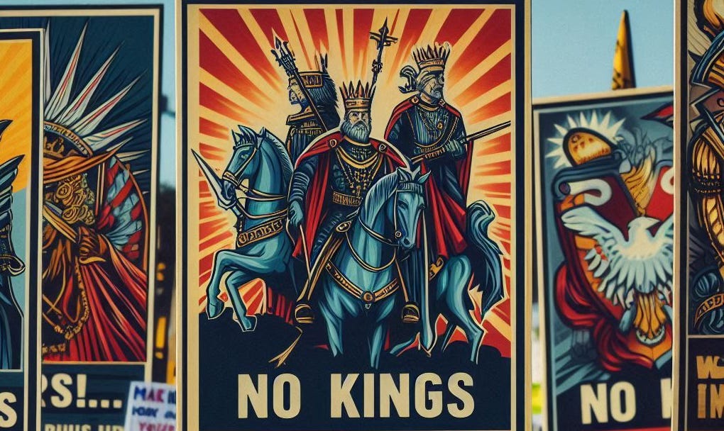 How might we create and share a song list for the No Kings March Day and rallies? 