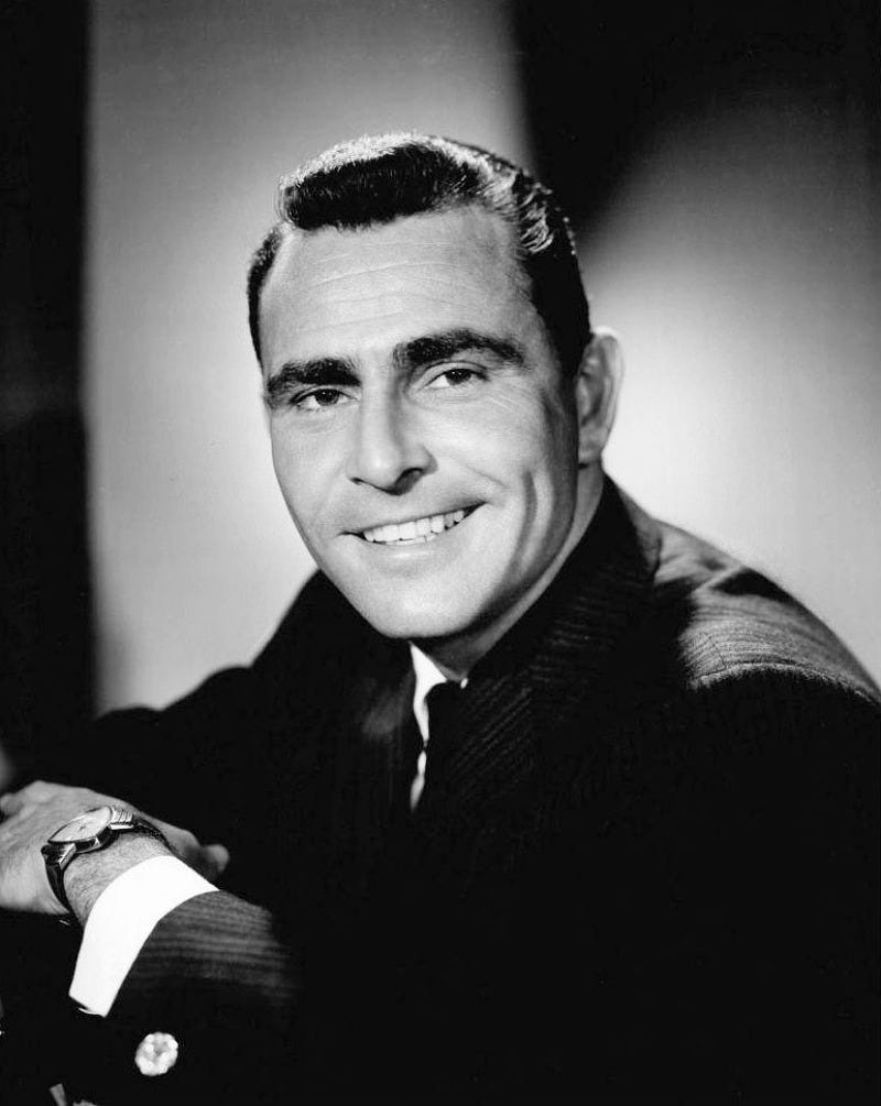 Rod Serling in a 1959 CBS publicity portrait. Image: CBS Television via Wikimedia Commons