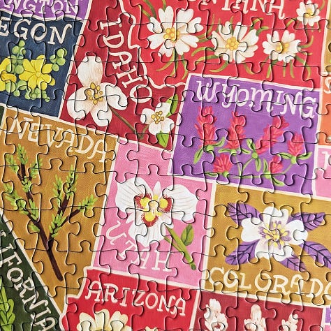 RoseArt Flower Map Jigsaw Puzzle