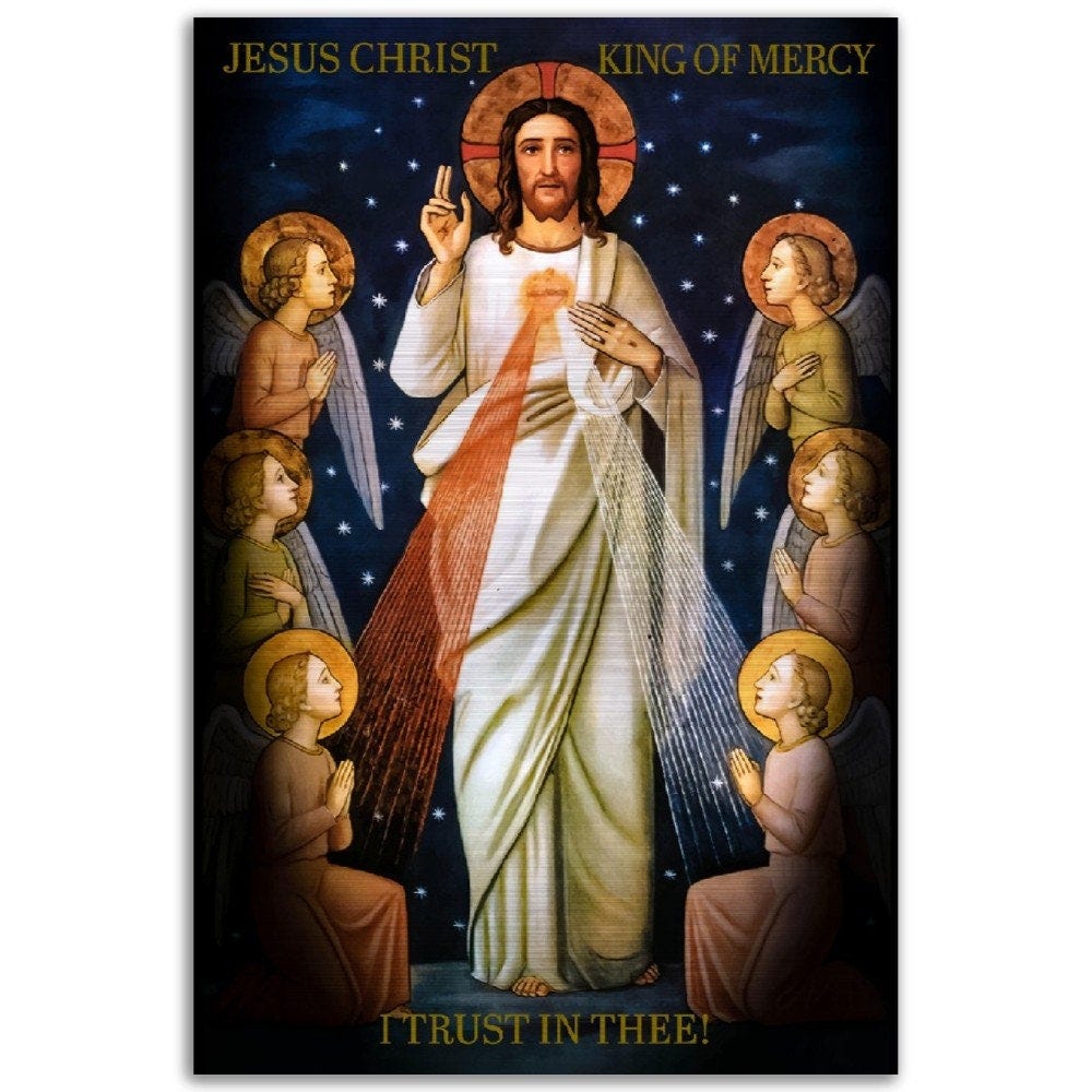 Jesus Christ King of Divine Mercy, I Trust in Thee - Brushed Aluminum Icon - Etsy Jesus Christ King of Divine Mercy, I Trust in Thee - Brushed Aluminum Icon - Etsy