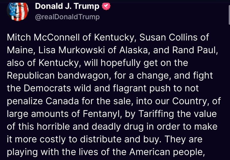 Trump’s Big "Fentanyl" Lie About Canada Just Got Exposed— US Senators Are Lining Up For Canada on Tariff Day And Trump Is Furious 