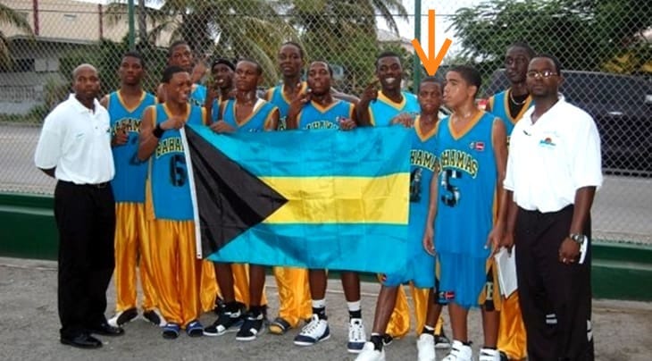 Bahamas team (il terzo giocatore da destra è Hield)