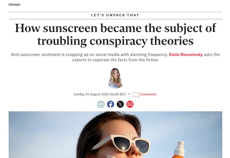 A screen shot of the headline of the Independent article discussed in this piece.