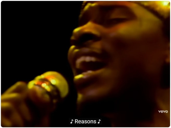 Earth, Wind, and Fire. Reasons. 1975. Still image from music video.