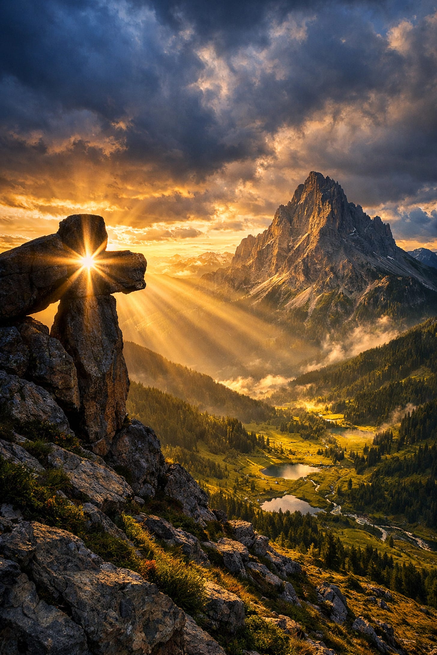 A cross silhouette at sunrise on a mountain peak representing the triumph of life and divine grace | Dr. Marcus Peter A cross silhouette at sunrise on a mountain peak representing the triumph of life and divine grace | Dr. Marcus Peter