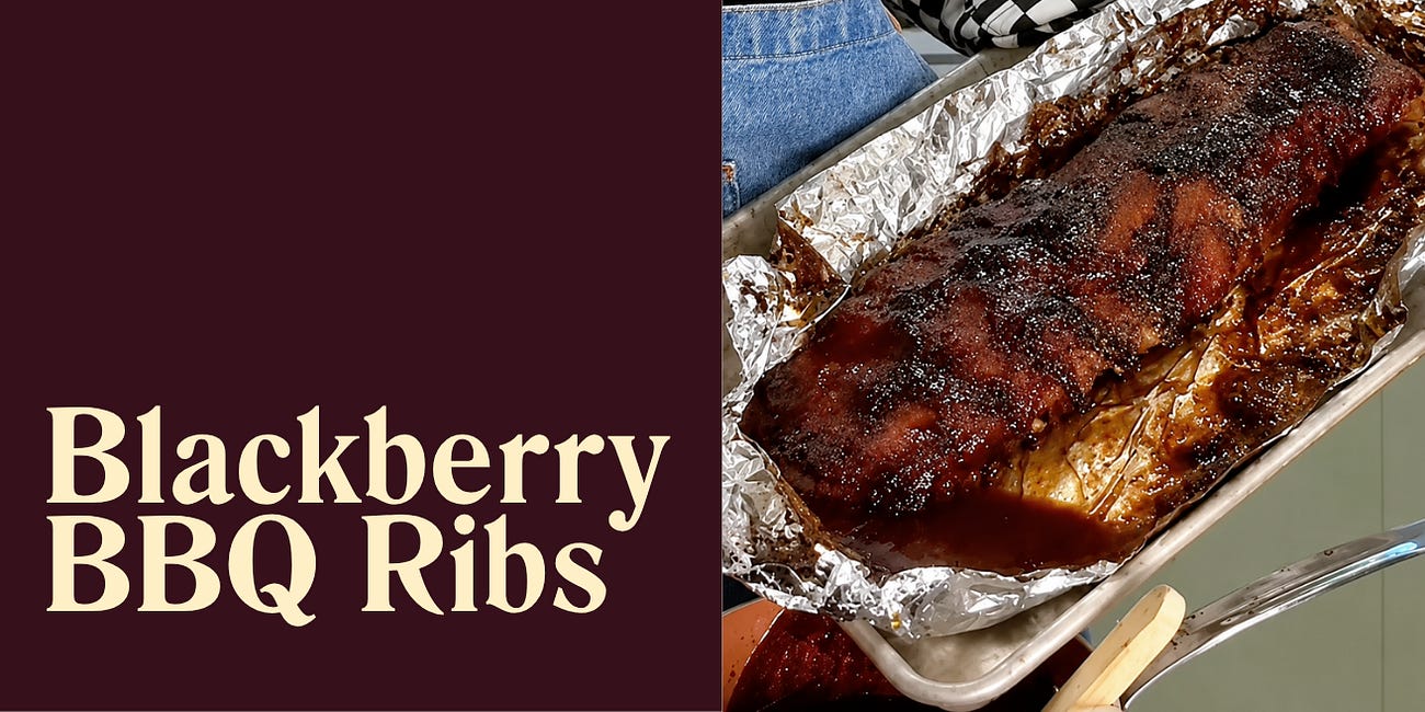 BBQ Ribs With Homemade Blackberry Barbecue Sauce 
