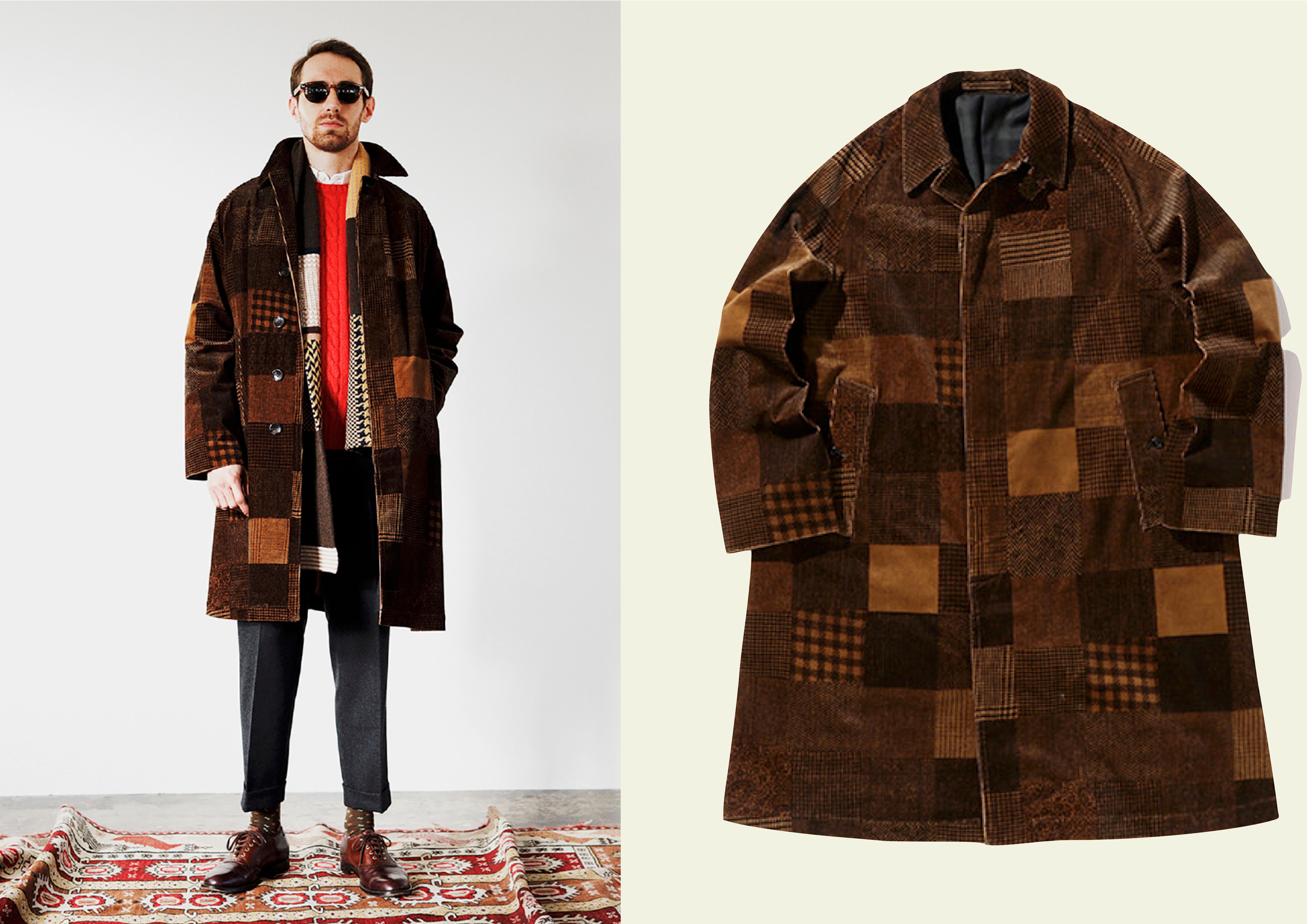 REMI RELIEF × BEAMS PLUS /Balmacaan Coat BEAMS PLUS（ビームス プラス）【別注】REMI RELIEF / Balmacaan