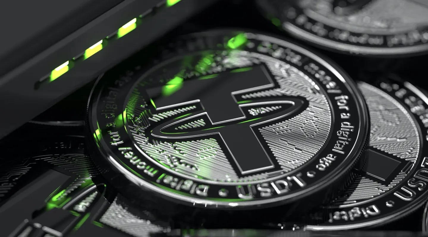 Monedas físicas de Tether. Monedas físicas de Tether.