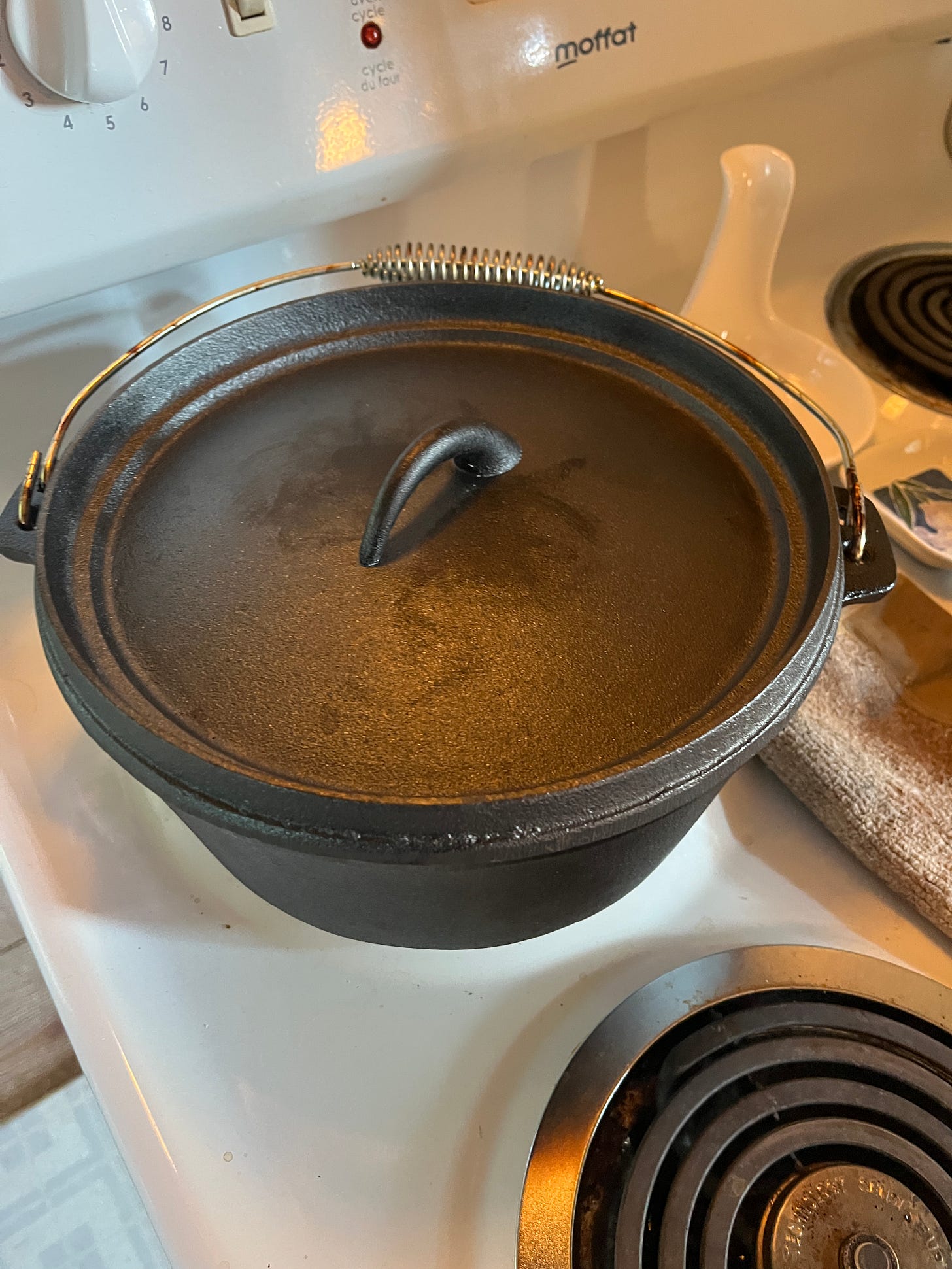 a heavy cast iron dutch oven a heavy cast iron dutch oven