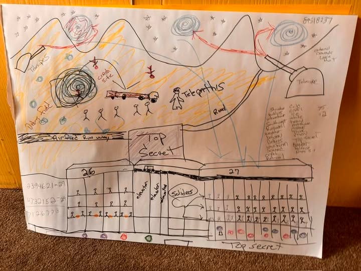 May be an image of blueprint, floor plan, map and text