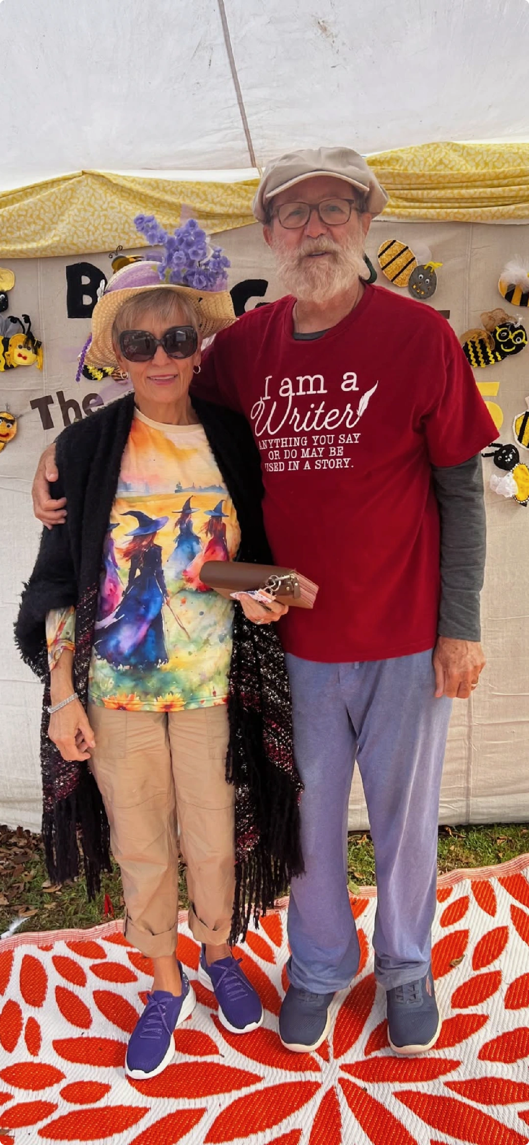 country witch and her man at Lover's Lelap quilt show country witch and her man at Lover's Lelap quilt show