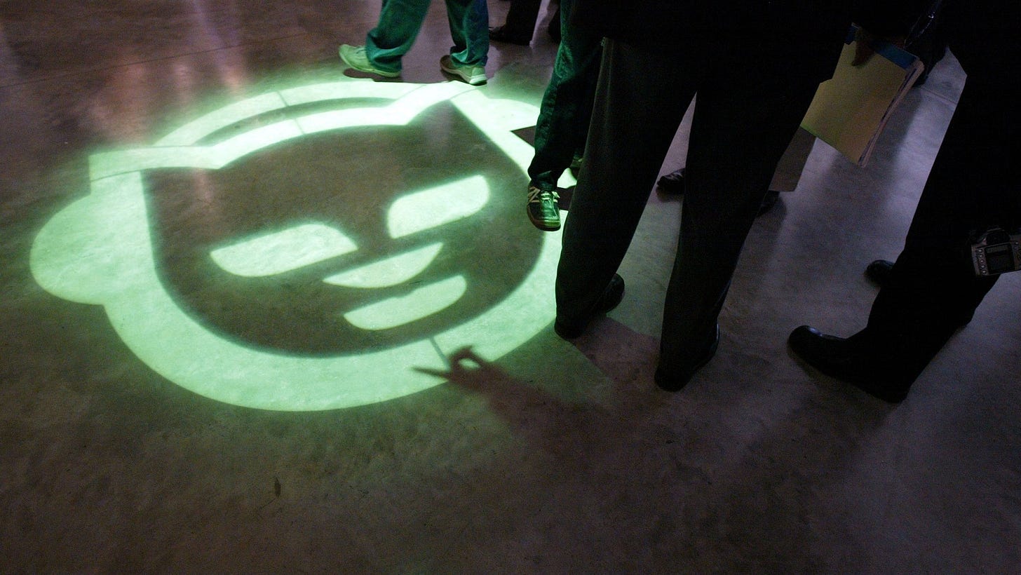 The Napster logo, circa 2003.