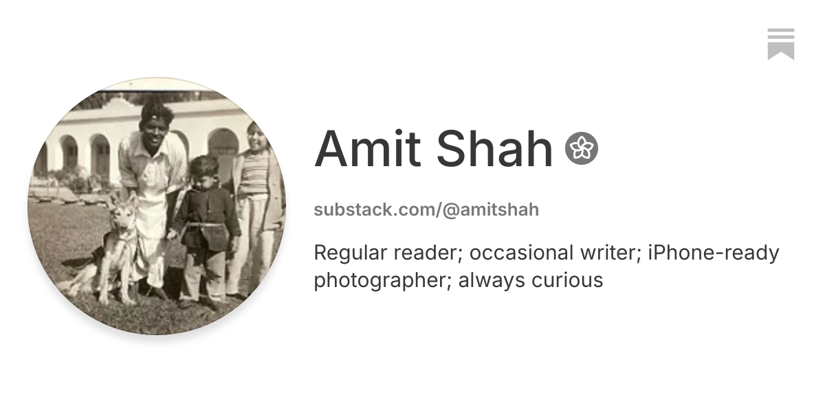 Amit Shah | Substack