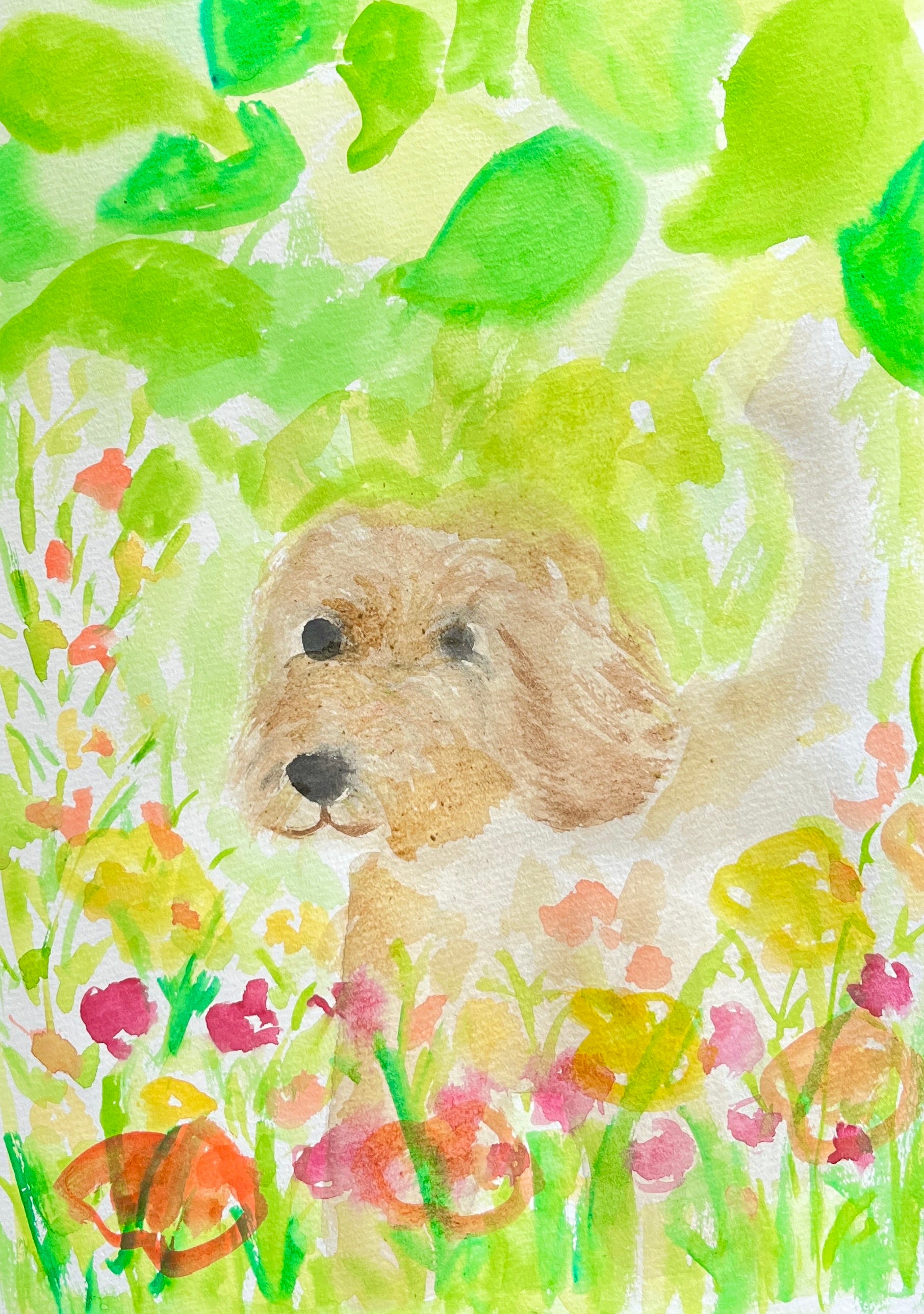 アイドル [MINYYUNY] Watercolor Flowers PET 🐾tims daily flowers 7/4/26🐶 - by Tim Kim