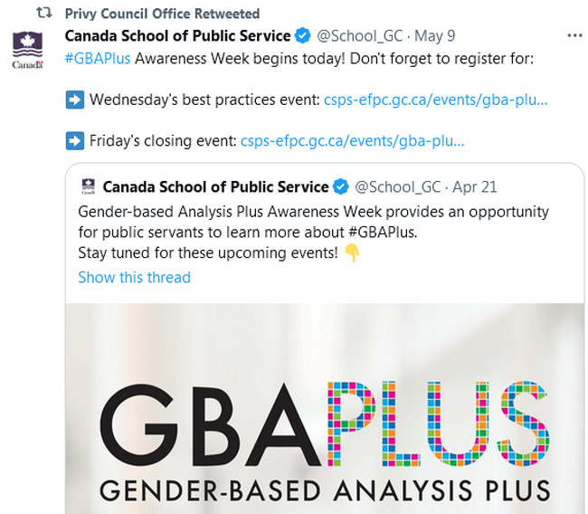 gender equality tweets