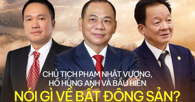 Tỷ phú Phạm Nhật Vượng, Hồ Hùng Anh và bầu Hiển nhận định gì về thị trường bất động sản năm nay?