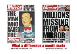 Maxwell's downfall - Association of Mirror Pensioners Maxwell's downfall - Association of Mirror Pensioners