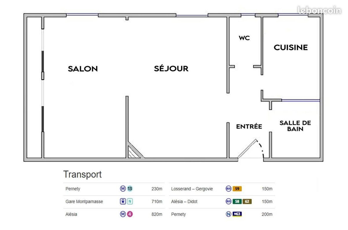 Appartement 2 pièces 38 m² (image 2)