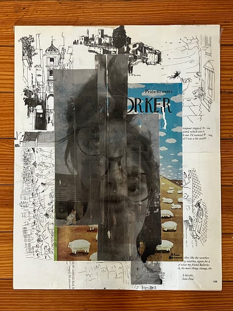 several images described in bullet points-- photos, collages, and a negative