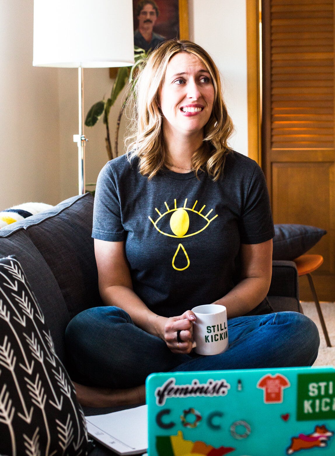 Nora McInerny is the host of the Terrible, Thanks for Asking podcast. She's also the author of the book It's Okay to Laugh: (Crying Is Cool Too). Image courtesy of Kylee Leonetti