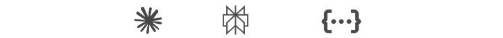 Three minimalist icons on white — Claude's asterisk burst, Perplexity's angular mark, and a curly-brace code symbol — marking the Claude Hub, Perplexity Hub, and Vibe Coding Hub resource libraries. Three minimalist icons on white — Claude's asterisk burst, Perplexity's angular mark, and a curly-brace code symbol — marking the Claude Hub, Perplexity Hub, and Vibe Coding Hub resource libraries.