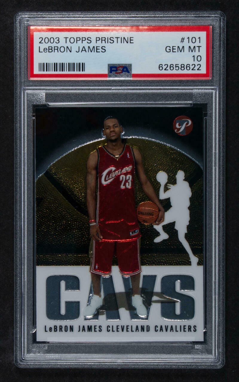 Image 1 - 2003 Topps Pristine #101 LeBron James PSA 10