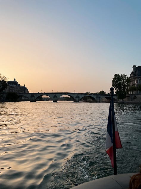 Boat ride on the Seine River in Paris