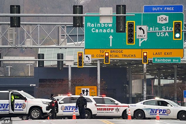 New York State Police at the scene on Rainbow Bridge on Wednesday afternoon after a vehicle exploded New York State Police at the scene on Rainbow Bridge on Wednesday afternoon after a vehicle exploded