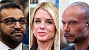 Glenn Thrush on X: "Dan Bongino, Kash Patel & Pam Bondi courted the far  right to gain MAGA cred, vowing to bare the secrets of the deep-state  vault. The reality: They are