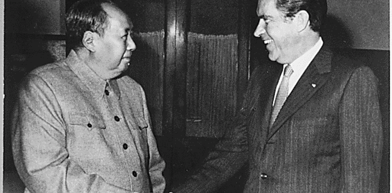 Nixon Shaking Hands with Mao Zedong, February 21, 1972 Nixon Shaking Hands with Mao Zedong, February 21, 1972