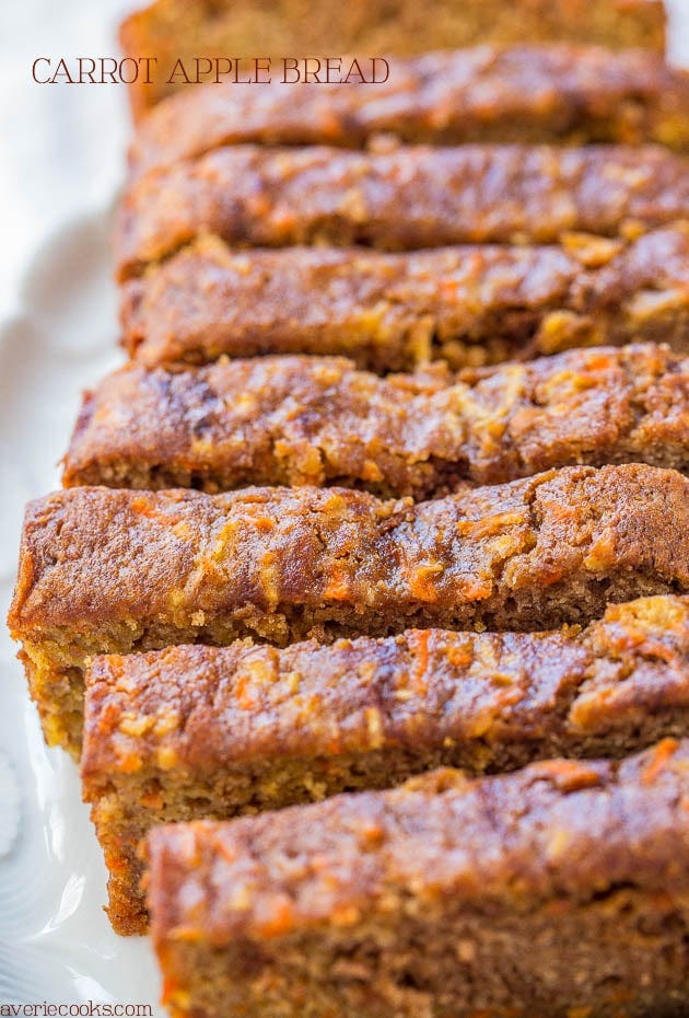 sliced loaf of Apple Carrot Bread 