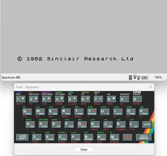 Getting Started with the Fuse Emulator for ZX Spectrum