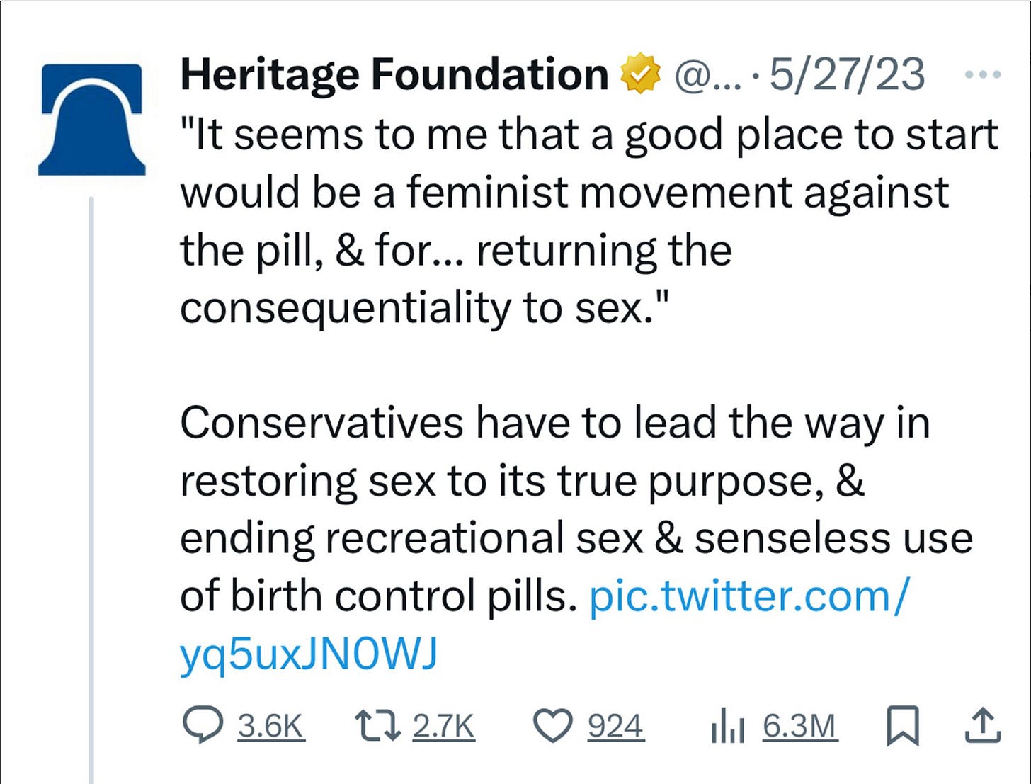 "It seems to me that a good place to start would be a feminist movement against the pill, & for... returning the consequentiality to sex." Conservatives have to lead the way in restoring sex to its true purpose, & ending recreational sex & senseless use of birth control pills. "It seems to me that a good place to start would be a feminist movement against the pill, & for... returning the consequentiality to sex." Conservatives have to lead the way in restoring sex to its true purpose, & ending recreational sex & senseless use of birth control pills.