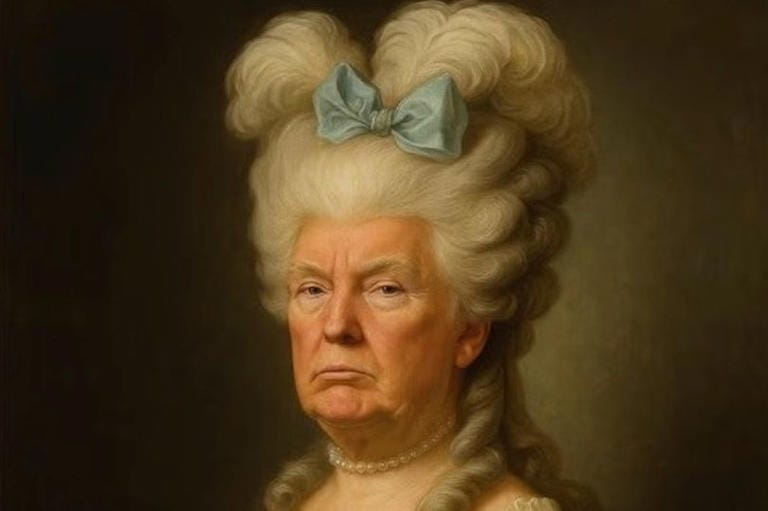 Gavin Newsom shared an AI-generated image of Trump as Marie Antoinette