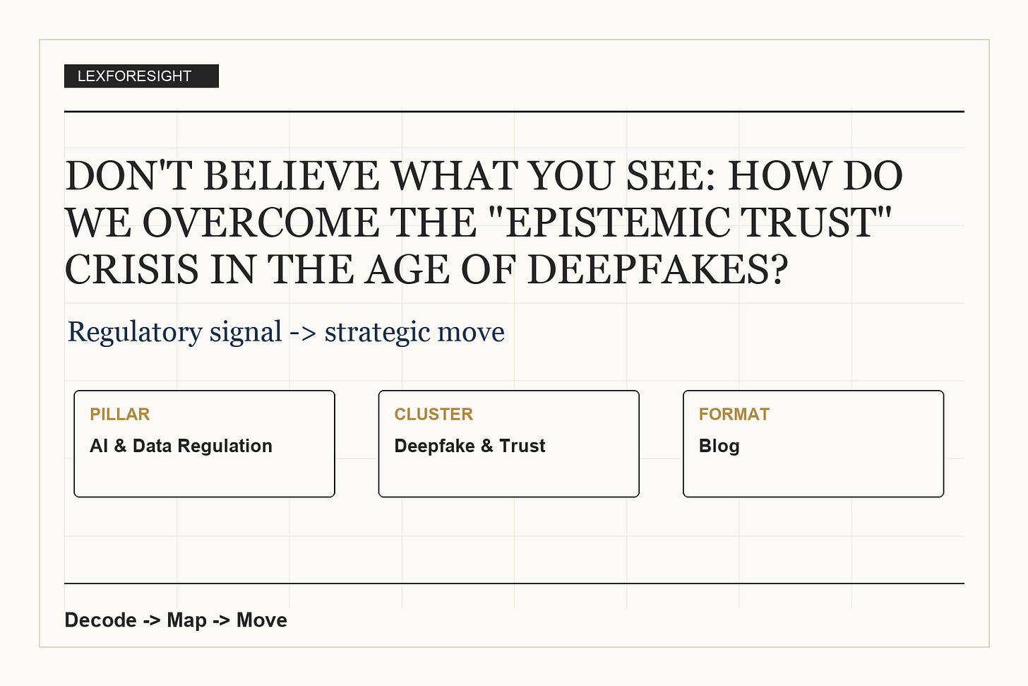 Don't Believe What You See: How Do We Overcome the "Epistemic Trust" Crisis in the Age of Deepfakes? infographic Don't Believe What You See: How Do We Overcome the "Epistemic Trust" Crisis in the Age of Deepfakes? infographic