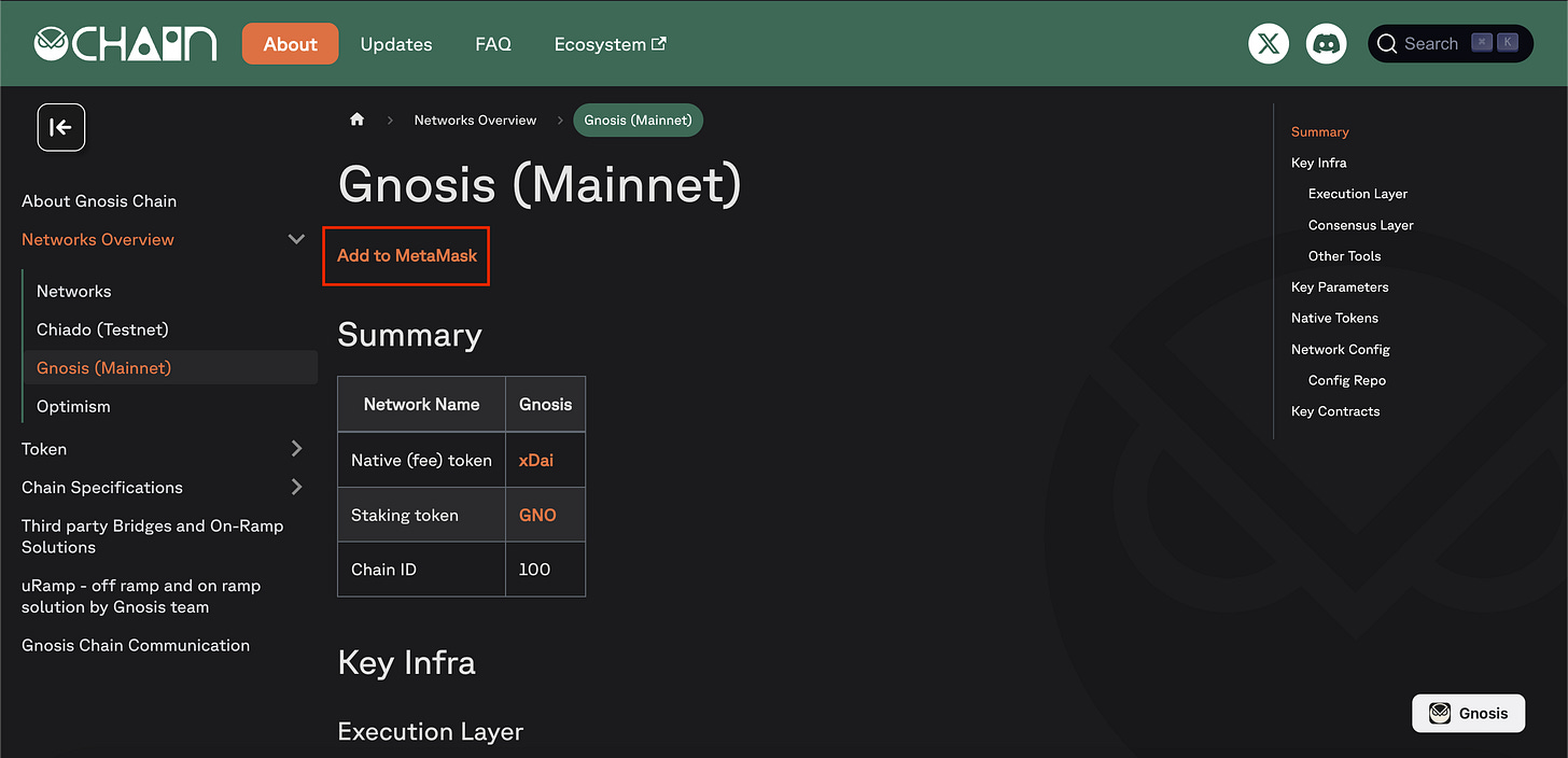 Gnosis - Add Network Gnosis - Add Network